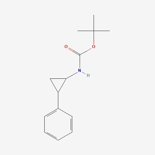 tert-butyl N-(2-phenylcyclopropyl)carbamate (CAS: 92644-77-4) - Chemical Structure and Molecular Formula 