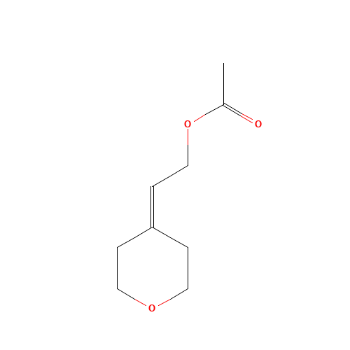 2-(oxan-4-ylidene)ethyl acetate (CAS: 518284-80-5) - Chemical Structure and Molecular Formula 