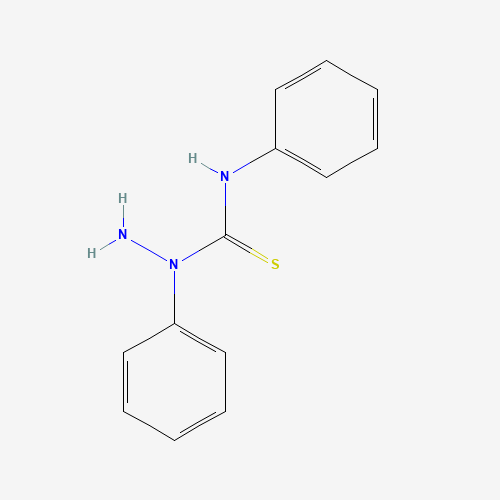 1-amino-1,3-diphenylthiourea (CAS: 13207-47-1) - Chemical Structure and Molecular Formula 