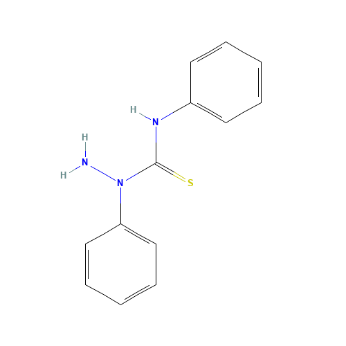 1-amino-1,3-diphenylthiourea (CAS: 13207-47-1) - Chemical Structure and Molecular Formula 