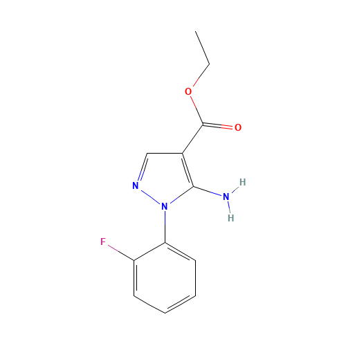 ethyl 5-amino-1-(2-fluorophenyl)pyrazole-4-carboxylate (CAS: 618070-65-8) - Chemical Structure and Molecular Formula 