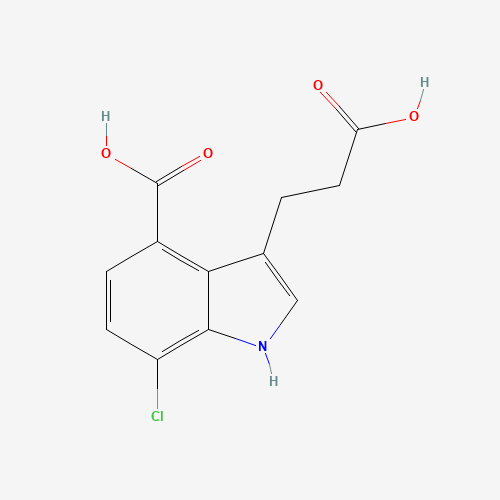 3-(2-carboxyethyl)-7-chloro-1H-indole-4-carboxylic acid (CAS: 36800-76-7) - Related Chemical Product
