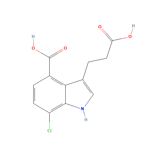 3-(2-carboxyethyl)-7-chloro-1H-indole-4-carboxylic acid (CAS: 36800-76-7) - Related Chemical Product