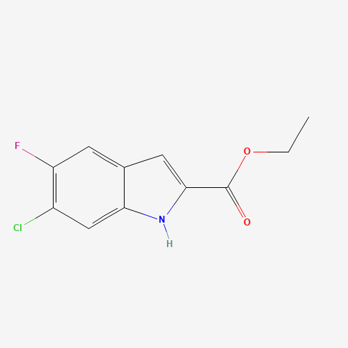 methyl 6-chloro-5-fluoro-1H-indole-2-carboxylate (CAS: 169674-00-4) - Chemical Structure and Molecular Formula 
