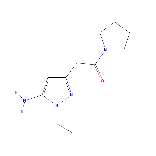 2-(5-amino-1-ethylpyrazol-3-yl)-1-pyrrolidin-1-ylethanone (CAS: 1286280-95-2) - Related Chemical Product