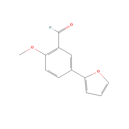 5-(furan-2-yl)-2-methoxybenzaldehyde (CAS: 190271-68-2) - Chemical Structure and Molecular Formula 