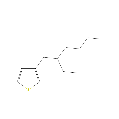 3-(2-ethylhexyl)thiophene (CAS: 121134-38-1) - Chemical Structure and Molecular Formula 