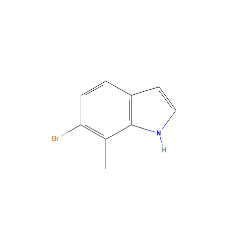 6-bromo-7-methyl-1H-indole (CAS: 1000343-89-4) - Chemical Structure and Molecular Formula 