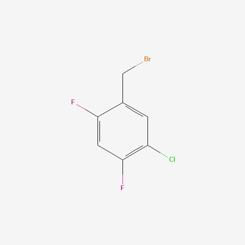 1-(bromomethyl)-5-chloro-2,4-difluorobenzene (CAS: 915409-64-2) - Chemical Structure and Molecular Formula 