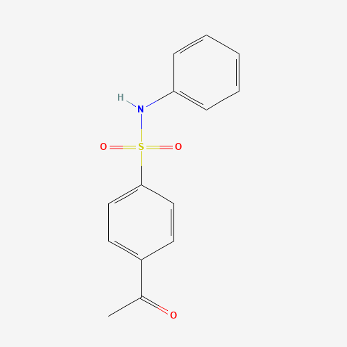 4-acetyl-N-phenylbenzenesulfonamide (CAS: 110820-13-8) - Chemical Structure and Molecular Formula 