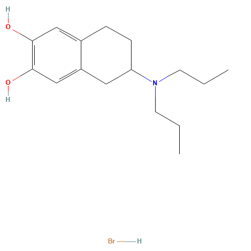 6-(dipropylamino)-5,6,7,8-tetrahydronaphthalene-2,3-diol;hydrobromide (CAS: 62421-17-4) - Chemical Structure and Molecular Formula 