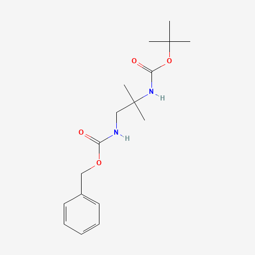 benzyl N-[2-methyl-2-[(2-methylpropan-2-yl)oxycarbonylamino]propyl]carbamate (CAS: 169954-67-0) - Chemical Structure and Molecular Formula 