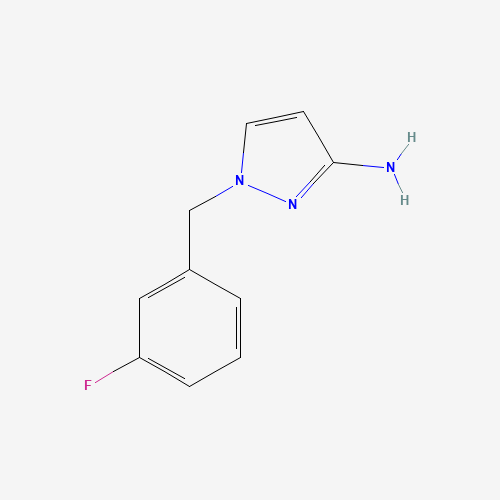 1-[(3-fluorophenyl)methyl]pyrazol-3-amine (CAS: 957480-06-7) - Chemical Structure and Molecular Formula 