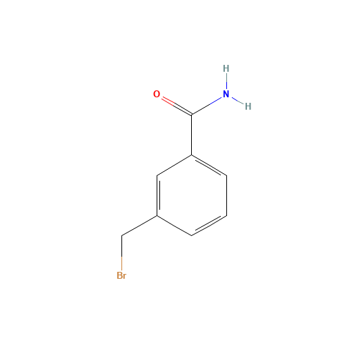 3-(bromomethyl)benzamide (CAS: 509073-67-0) - Chemical Structure and Molecular Formula 
