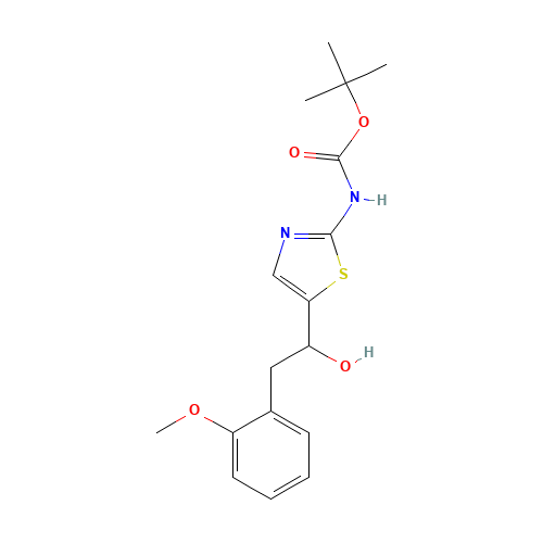 tert-butyl N-[5-[1-hydroxy-2-(2-methoxyphenyl)ethyl]-1,3-thiazol-2-yl]carbamate (CAS: 862574-74-1) - Related Chemical Product