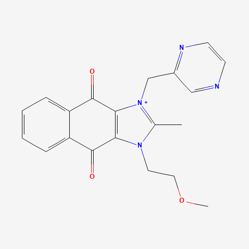 1-(2-methoxyethyl)-2-methyl-3-(pyrazin-2-ylmethyl)benzo[f]benzimidazol-3-ium-4,9-dione (CAS: 753440-91-4) - Related Chemical Product