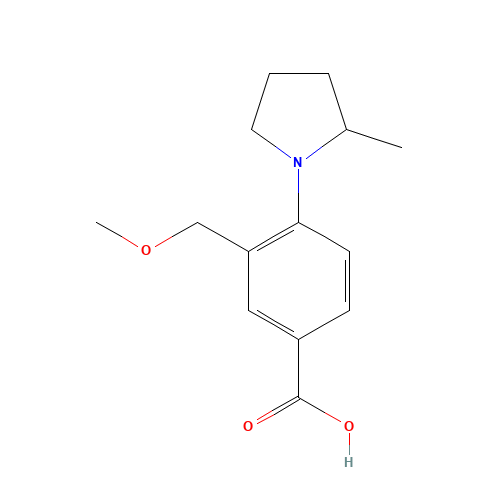 3-(methoxymethyl)-4-(2-methylpyrrolidin-1-yl)benzoic acid (CAS: 1243559-16-1) - Related Chemical Product