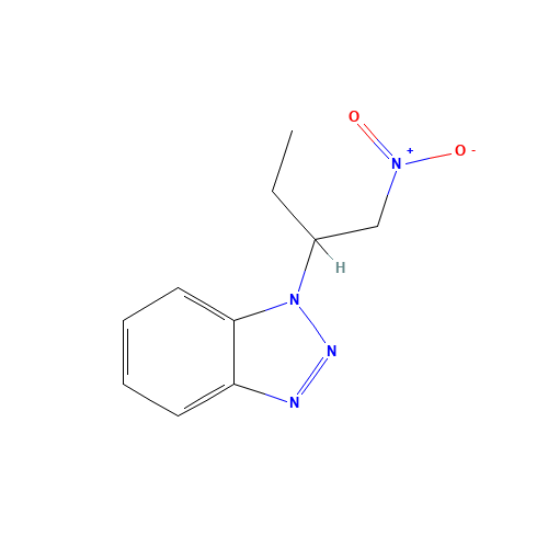 1-(1-nitrobutan-2-yl)benzotriazole (CAS: 26947-61-5) - Chemical Structure and Molecular Formula 