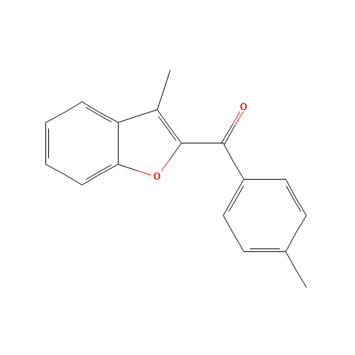 (3-methyl-1-benzofuran-2-yl)-(4-methylphenyl)methanone (CAS: 14178-71-3) - Chemical Structure and Molecular Formula 