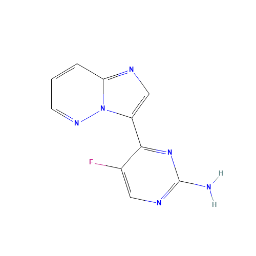 5-fluoro-4-imidazo[1,2-b]pyridazin-3-ylpyrimidin-2-amine (CAS: 1131604-83-5) - Related Chemical Product