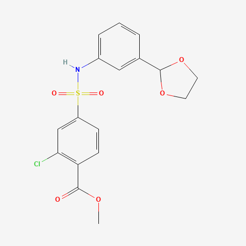 methyl 2-chloro-4-[[3-(1,3-dioxolan-2-yl)phenyl]sulfamoyl]benzoate (CAS: 1552310-59-4) - Related Chemical Product