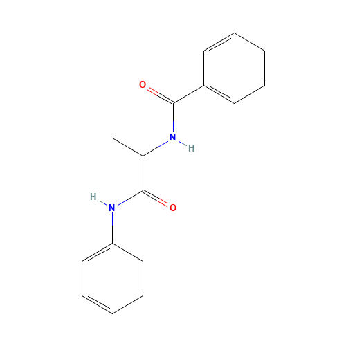 N-(1-anilino-1-oxopropan-2-yl)benzamide (CAS: 6304-98-9) - Chemical Structure and Molecular Formula 