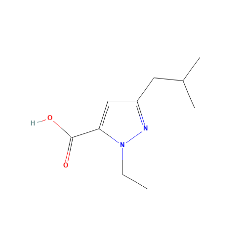 2-ethyl-5-(2-methylpropyl)pyrazole-3-carboxylic acid (CAS: 1015845-75-6) - Related Chemical Product