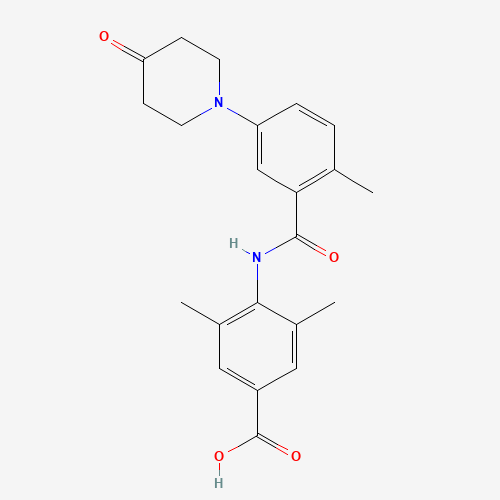 3,5-dimethyl-4-[[2-methyl-5-(4-oxopiperidin-1-yl)benzoyl]amino]benzoic acid (CAS: 1529761-07-6) - Related Chemical Product