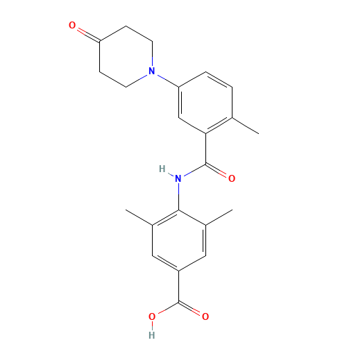 3,5-dimethyl-4-[[2-methyl-5-(4-oxopiperidin-1-yl)benzoyl]amino]benzoic acid (CAS: 1529761-07-6) - Related Chemical Product