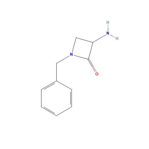 3-amino-1-benzylazetidin-2-one (CAS: 104248-28-4) - Chemical Structure and Molecular Formula 