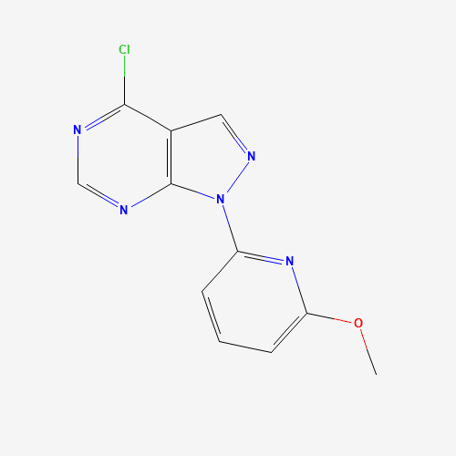 4-chloro-1-(6-methoxypyridin-2-yl)pyrazolo[3,4-d]pyrimidine (CAS: 650637-96-0) - Chemical Structure and Molecular Formula 