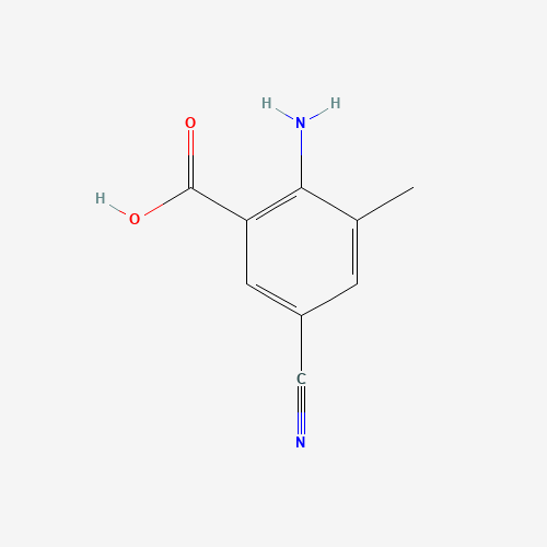 2-amino-5-cyano-3-methylbenzoic acid (CAS: 871239-18-8) - Chemical Structure and Molecular Formula 