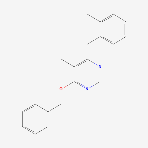 5-methyl-4-[(2-methylphenyl)methyl]-6-phenylmethoxypyrimidine (CAS: 960297-57-8) - Related Chemical Product