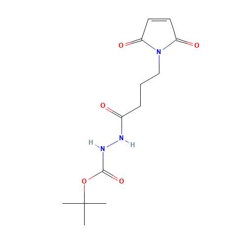 tert-butyl N-[4-(2,5-dioxopyrrol-1-yl)butanoylamino]carbamate (CAS: 1239587-67-7) - Chemical Structure and Molecular Formula 
