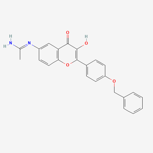 N'-[3-hydroxy-4-oxo-2-(4-phenylmethoxyphenyl)chromen-6-yl]ethanimidamide (CAS: 1187087-60-0) - Related Chemical Product