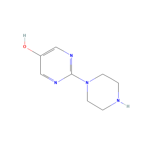 2-piperazin-1-ylpyrimidin-5-ol (CAS: 55745-85-2) - Chemical Structure and Molecular Formula 