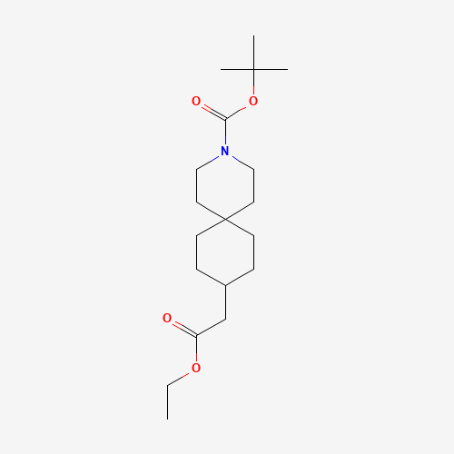 tert-butyl 9-(2-ethoxy-2-oxoethyl)-3-azaspiro[5.5]undecane-3-carboxylate (CAS: 1416176-19-6) - Related Chemical Product