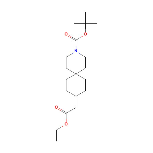 tert-butyl 9-(2-ethoxy-2-oxoethyl)-3-azaspiro[5.5]undecane-3-carboxylate (CAS: 1416176-19-6) - Related Chemical Product
