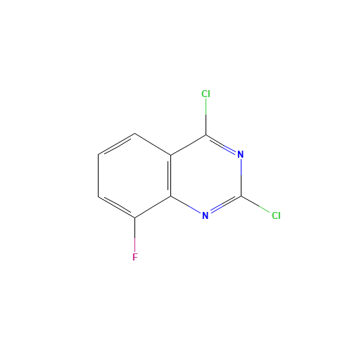 2,4-dichloro-8-fluoroquinazoline (CAS: 959237-64-0) - Chemical Structure and Molecular Formula 