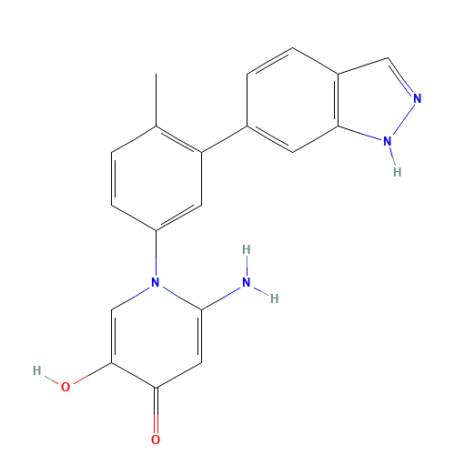 2-amino-5-hydroxy-1-[3-(1H-indazol-6-yl)-4-methylphenyl]pyridin-4-one (CAS: 1333331-35-3) - Related Chemical Product