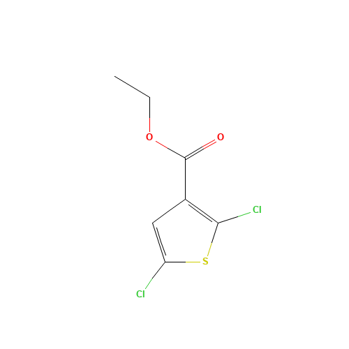 ethyl 2,5-dichlorothiophene-3-carboxylate (CAS: 130562-95-7) - Chemical Structure and Molecular Formula 