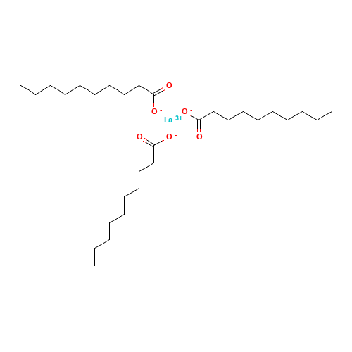 decanoate;lanthanum(3+) (CAS: 62654-13-1) - Chemical Structure and Molecular Formula 