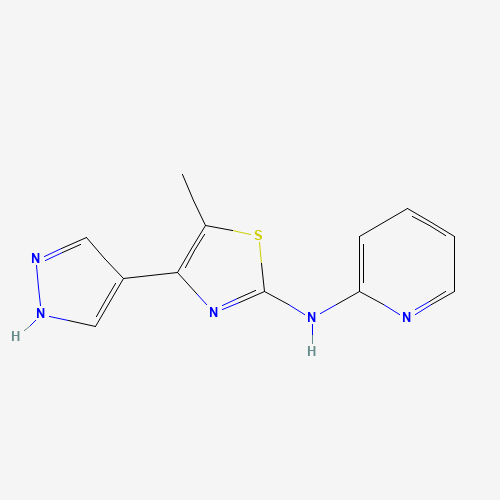 5-methyl-4-(1H-pyrazol-4-yl)-N-pyridin-2-yl-1,3-thiazol-2-amine (CAS: 1105038-91-2) - Related Chemical Product