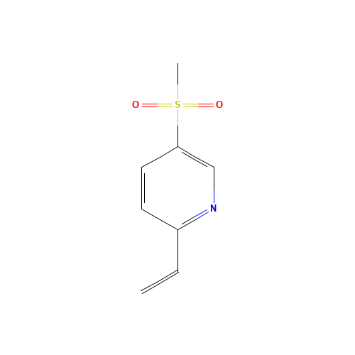 2-ethenyl-5-methylsulfonylpyridine (CAS: 1408335-00-1) - Chemical Structure and Molecular Formula 