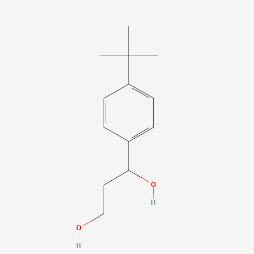 1-(4-tert-butylphenyl)propane-1,3-diol (CAS: 862188-37-2) - Chemical Structure and Molecular Formula 