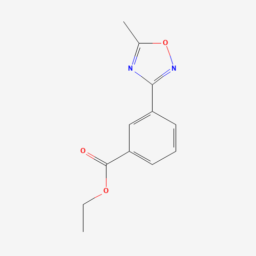 ethyl 3-(5-methyl-1,2,4-oxadiazol-3-yl)benzoate (CAS: 1166756-80-4) - Chemical Structure and Molecular Formula 