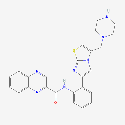 N-[2-[3-(piperazin-1-ylmethyl)imidazo[2,1-b][1,3]thiazol-6-yl]phenyl]quinoxaline-2-carboxamide (CAS: 925434-55-5) - Related Chemical Product