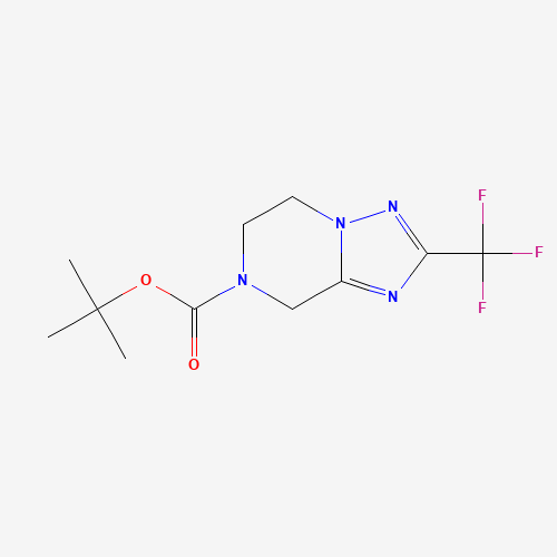 tert-butyl 2-(trifluoromethyl)-6,8-dihydro-5H-[1,2,4]triazolo[1,5-a]pyrazine-7-carboxylate (CAS: 681249-59-2) - Related Chemical Product