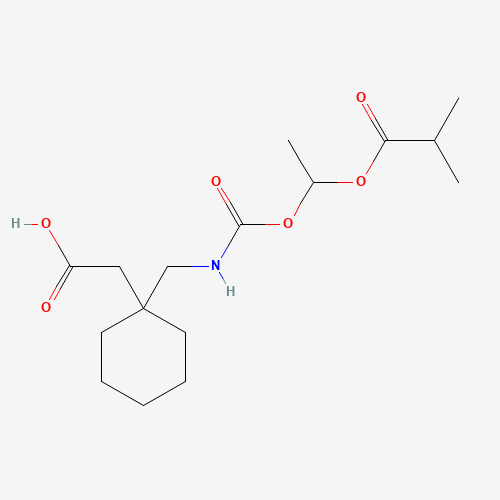 2-[1-[[1-(2-methylpropanoyloxy)ethoxycarbonylamino]methyl]cyclohexyl]acetic acid (CAS: 478296-72-9) - Related Chemical Product
