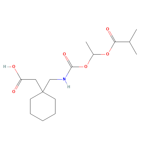 2-[1-[[1-(2-methylpropanoyloxy)ethoxycarbonylamino]methyl]cyclohexyl]acetic acid (CAS: 478296-72-9) - Related Chemical Product